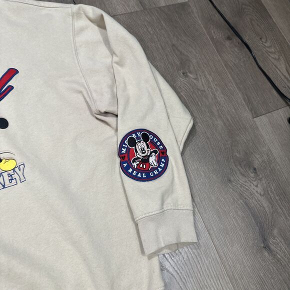 Freeze New York Disney Mickey Mouse Sweatshirt Embroidered Tan Size XL - Picture 3 of 6